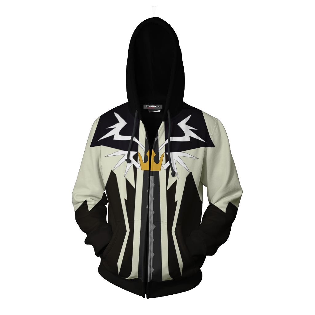 Kingdom Hearts Sora Halloween Town Cosplay Zip Up Hoodie Jacket   