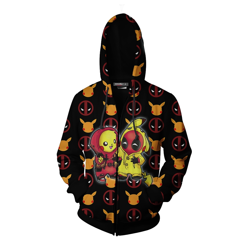 PikaPool Deadpool And Pikachu Unisex 3D T-shirt   