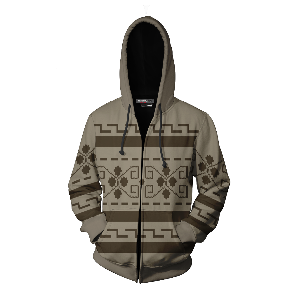 The Big Lebowski The Dude Cosplay Zip Up Hoodie Jacket   