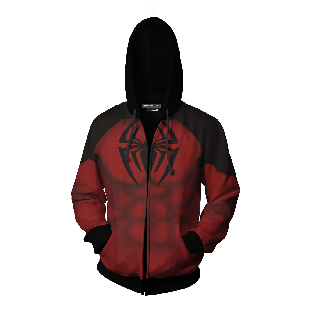 Scarlet Spider II Cosplay PS4 New Look Zip Up Hoodie Jacket   