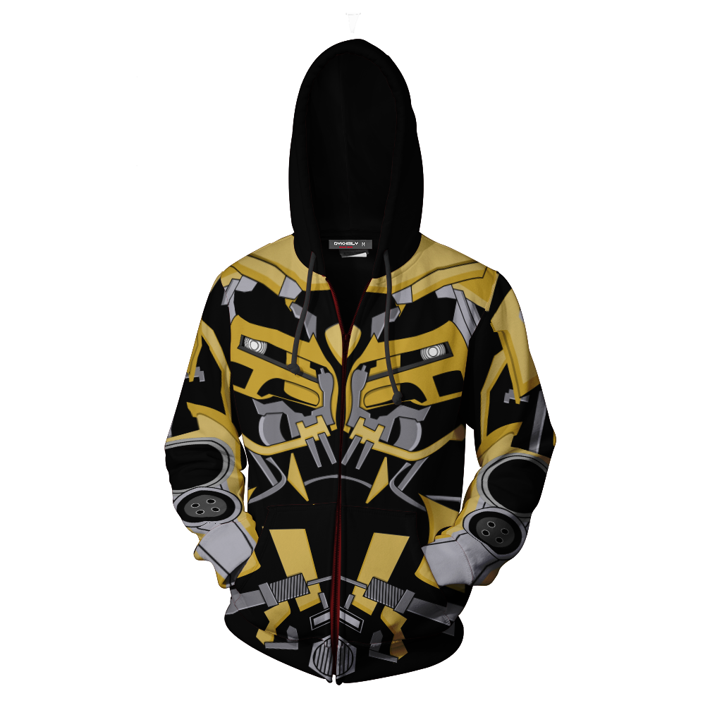 Transformers Bumblebee Cosplay Zip Up Hoodie Jacket MoveekBuddyShop