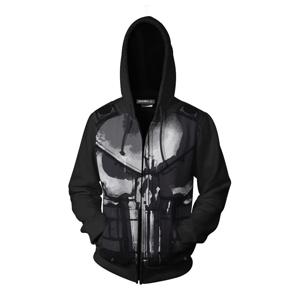 The Punisher (2017) Cosplay Zip Up Hoodie Jacket   