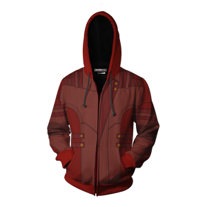 Guardians Of The Galaxy Vol. 2 Star-Lord Cosplay Zip Up Hoodie Jacket   