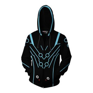 Overwatch Cosplay Genji Carbon Fiber Skin Zip Up Hoodie Jacket   