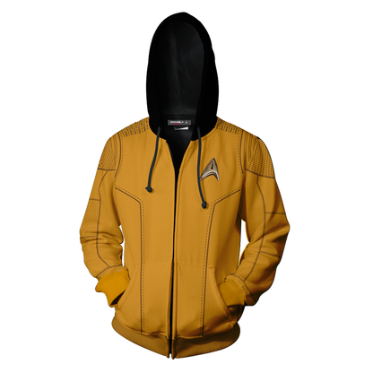 Star Trek: Discovery Captain James T. Kirk Cosplay Zip Up Hoodie Jacket   
