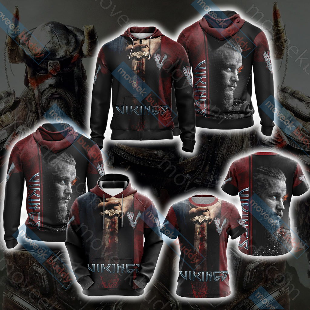 Vikings New Look Unisex 3D T-shirt   