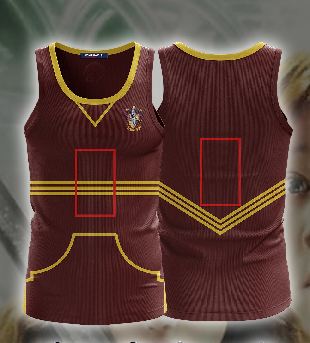 Harry Potter The Gryffindor Quidditch Team (Customized Number) 3D Tank Top S  
