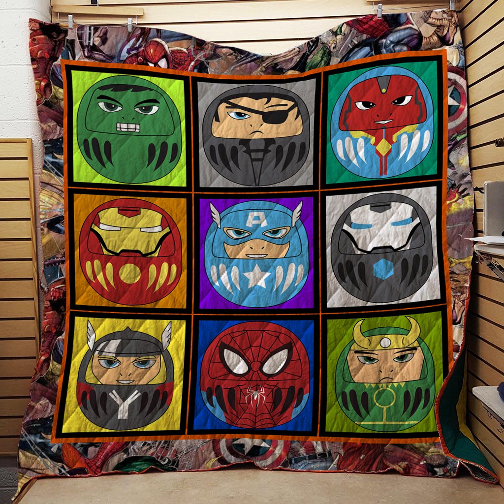 Superhero Dolls 3D Quilt Blanket   