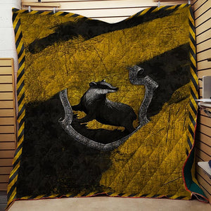 The Hufflepuff House Harry Potter 3D Quilt Blanket US Twin (60'' x 70'')  