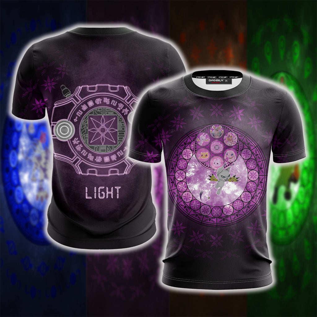 Digimon The Crest Of Light New Unisex 3D T-shirt S  