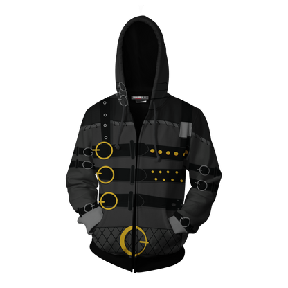 Edward Scissorhands Cosplay Zip Up Hoodie Jacket   