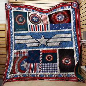 Captain America 3D Quilt Blanket   