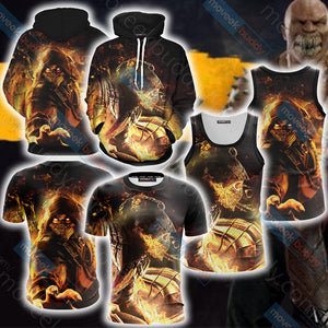 Mortal Kombat Scorpion New Version 3D T-shirt   