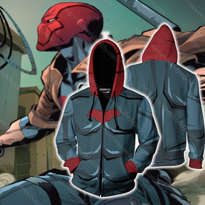 Red Hood Batman Cosplay Zip Up Hoodie Jacket US/EU XXS (ASIAN S) 1 