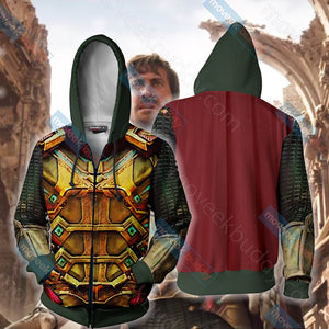 Spider Man Far From Home Mysterio Cosplay Zip Up Hoodie Jacket US/EU XXS (ASIAN S)  