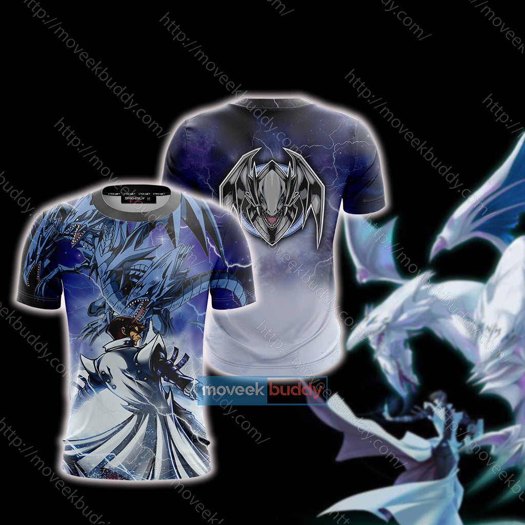 Yu-Gi-Oh! Seto Kaiba And Blue-Eyes Dragon Unisex 3D T-shirt   