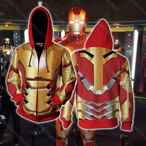 Iron Man 3 XLII Cosplay Zip Up Hoodie Jacket XS  