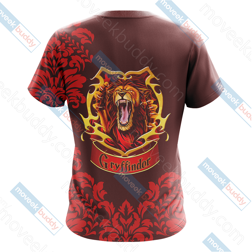 Harry Potter - Brave Like A Gryffindor Version Lifestyle Unisex 3D T-shirt   