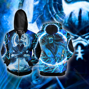 Mortal Kombat Subzero Cosplay Unisex 3D T-shirt Zip Hoodie S 
