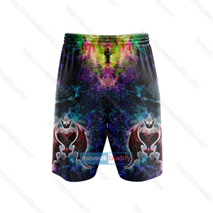 Kingdom Hearts Heartless Emblem Cosplay 3D Beach Shorts   