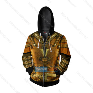 Mortal Kombat Scorpion Cosplay Zip Up Hoodie Jacket   