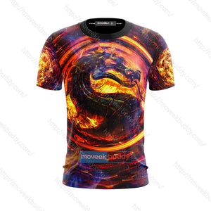 Mortal Kombat Scorpion Cosplay Unisex 3D T-shirt   