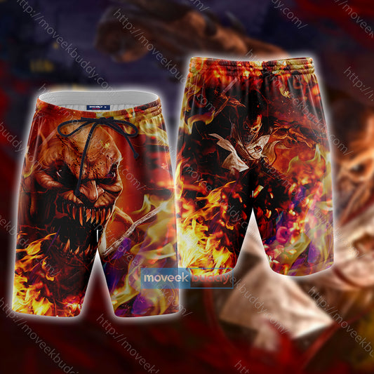 Mortal Kombat Baraka 3D Beach Shorts S  
