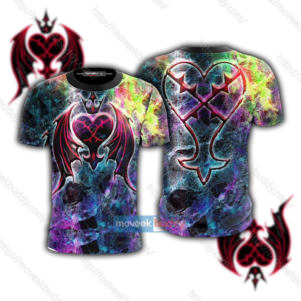 Kingdom Hearts Heartless Emblem Cosplay Unisex 3D T-shirt S  