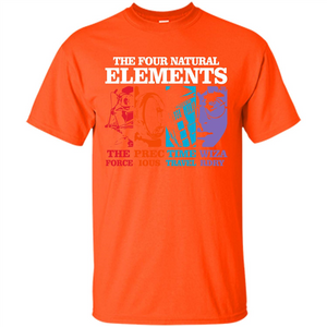 Movie T-shirt The Four Natural Elements T-shirt Orange S 