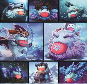 League Of Legends Poro Complication 3D Quilt Bed Set   