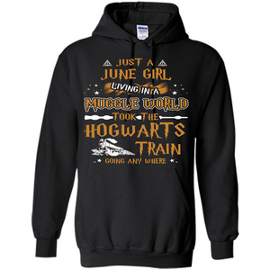 Harry Potter T-shirt Just A June Girl Living In A Muggle World Black S 