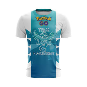 Lugia Team Harmony Pokemon Go Unisex 3D T-shirt   