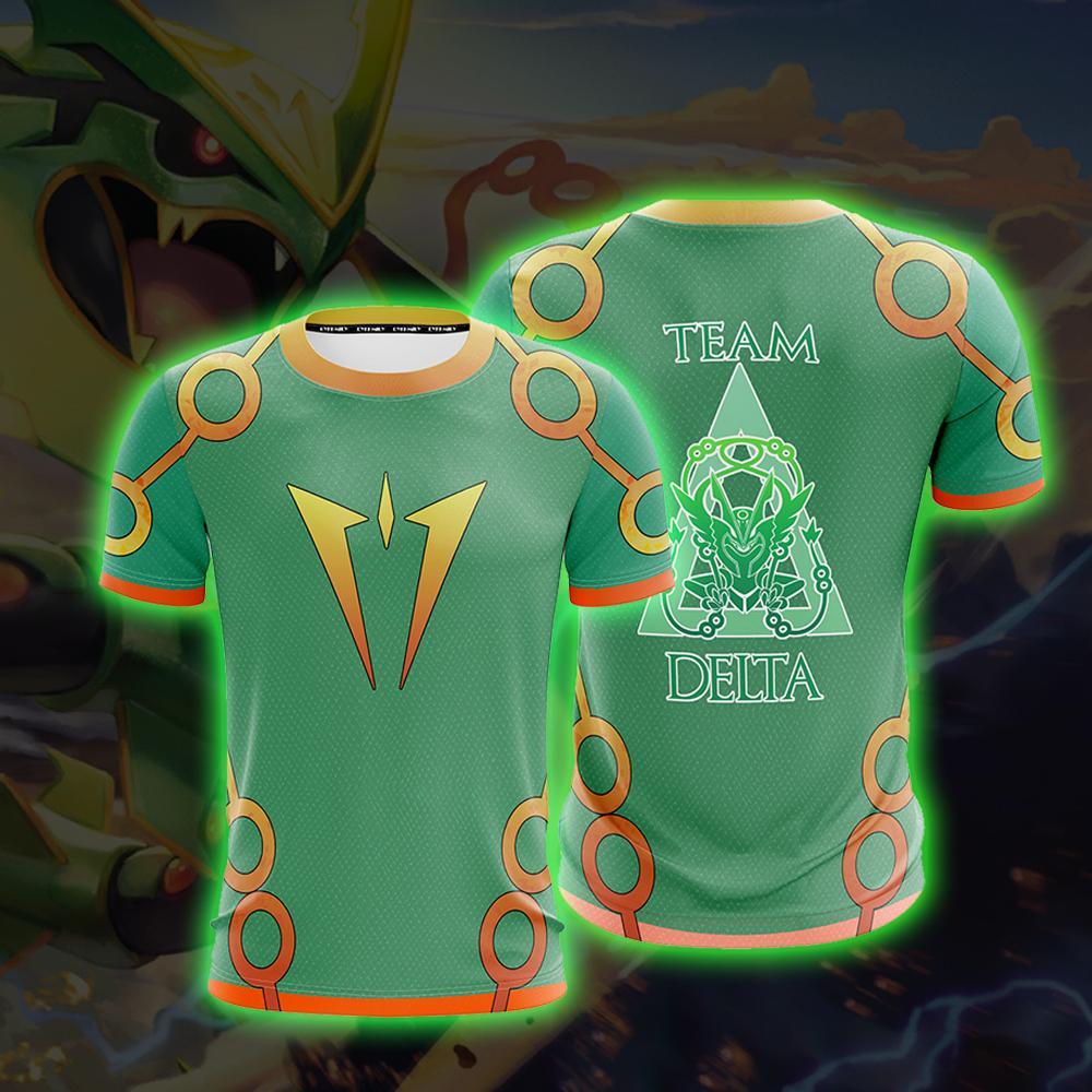 Rayquaza Team Delta Pokemon Go Unisex 3D T-shirt S  