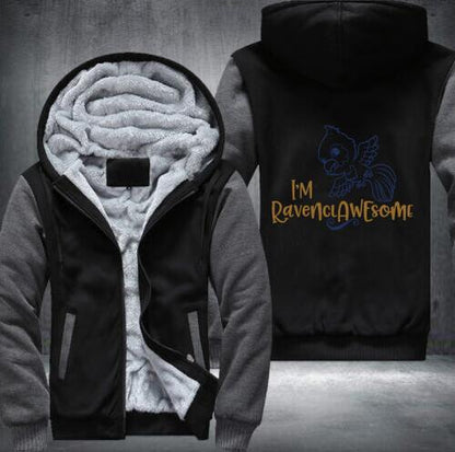 Harry Potter Winter Zip Hoodies Ravenclaw Black-Grey S 