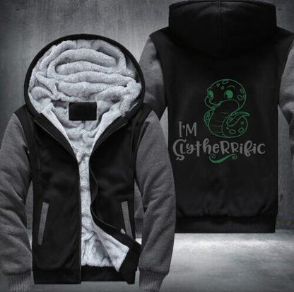 Harry Potter Winter Zip Hoodies Slytherin Black-Grey S 