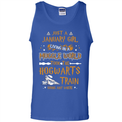 Harry Potter T-shirt Just A January Girl Living In A Muggle World   