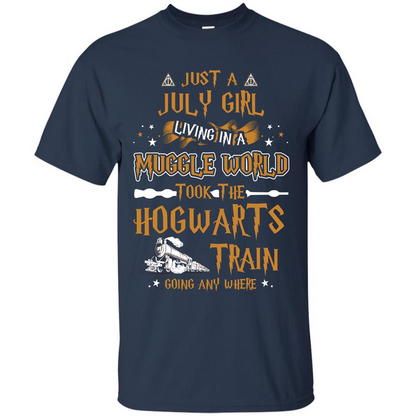 Harry Potter T-shirt Just A July Girl Living In A Muggle World   
