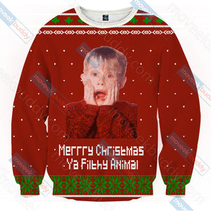 Home Alone - Merrry Christmas Ya Filthy Animal V2 Unisex 3D Sweater   