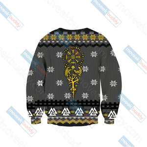 Vikings Knitting Style Unisex 3D Sweater   
