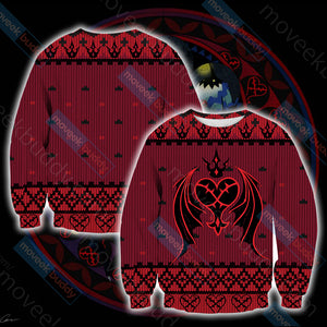 Kingdom Hearts - Heartless Symbol Knitting Style Unisex 3D Sweater S  