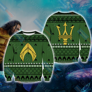Aquaman Knitting Style 3D Sweater S  