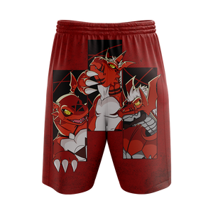 Digimon Guilmon Unisex New 3D Beach Shorts   