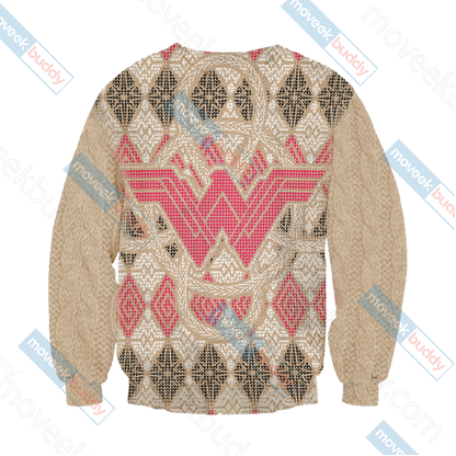 Wonderwoman Knitting Style Unisex 3D Sweater   