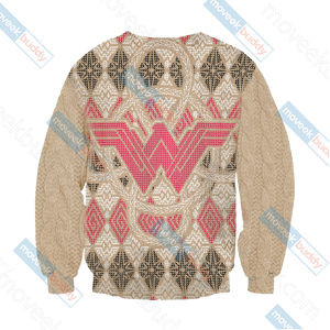 Wonderwoman Knitting Style Unisex 3D Sweater   