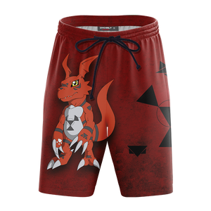 Digimon Guilmon Unisex New 3D Beach Shorts   