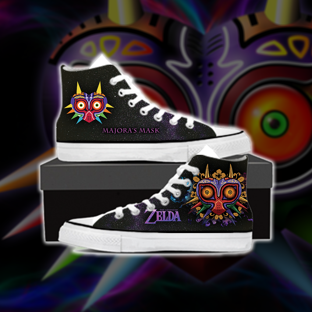 The legend of Zelda: Majora's Mask High Top Shoes Men SIZE 36 