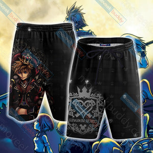 Kingdom Hearts - Sora 3D Beach Shorts S  