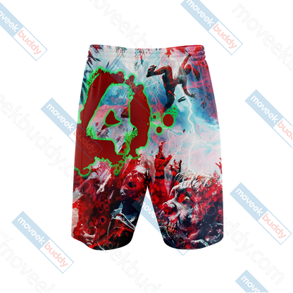 Left 4 Dead Symbol 3D Beach Shorts   