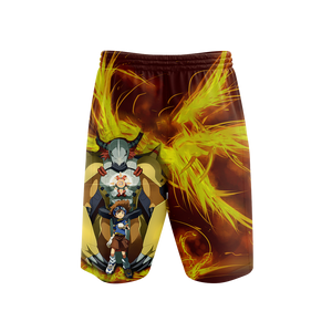 Digimon Greymon And Yagami Taichi 3D Beach Shorts   