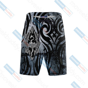 The Elder Scrolls: Skyrim Symbol Unisex 3D Beach Shorts   